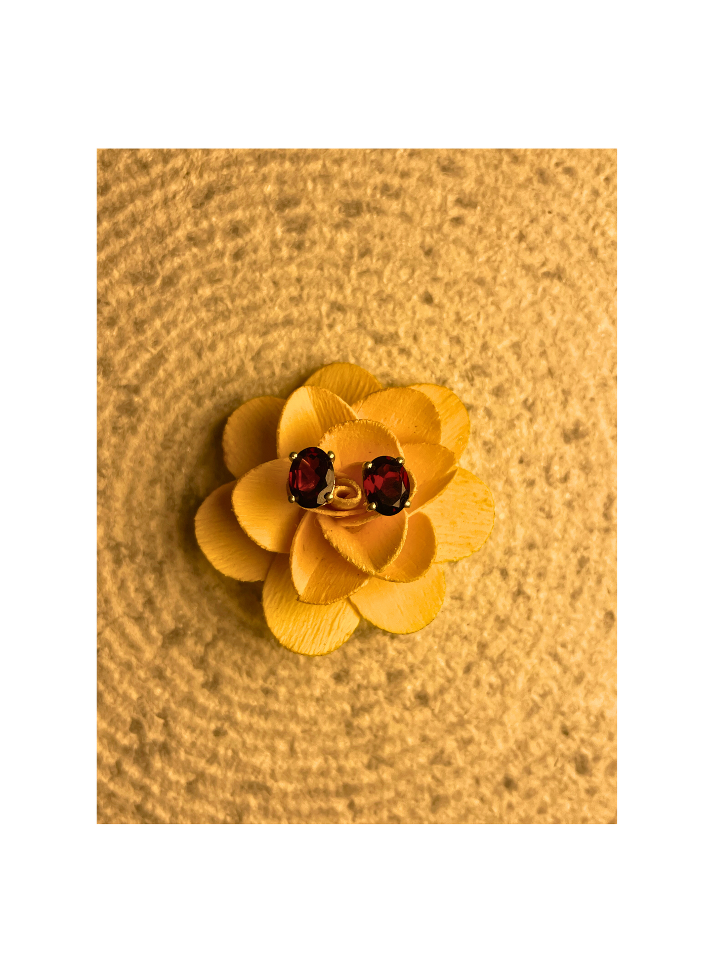 Garnet I am desired Earrings.