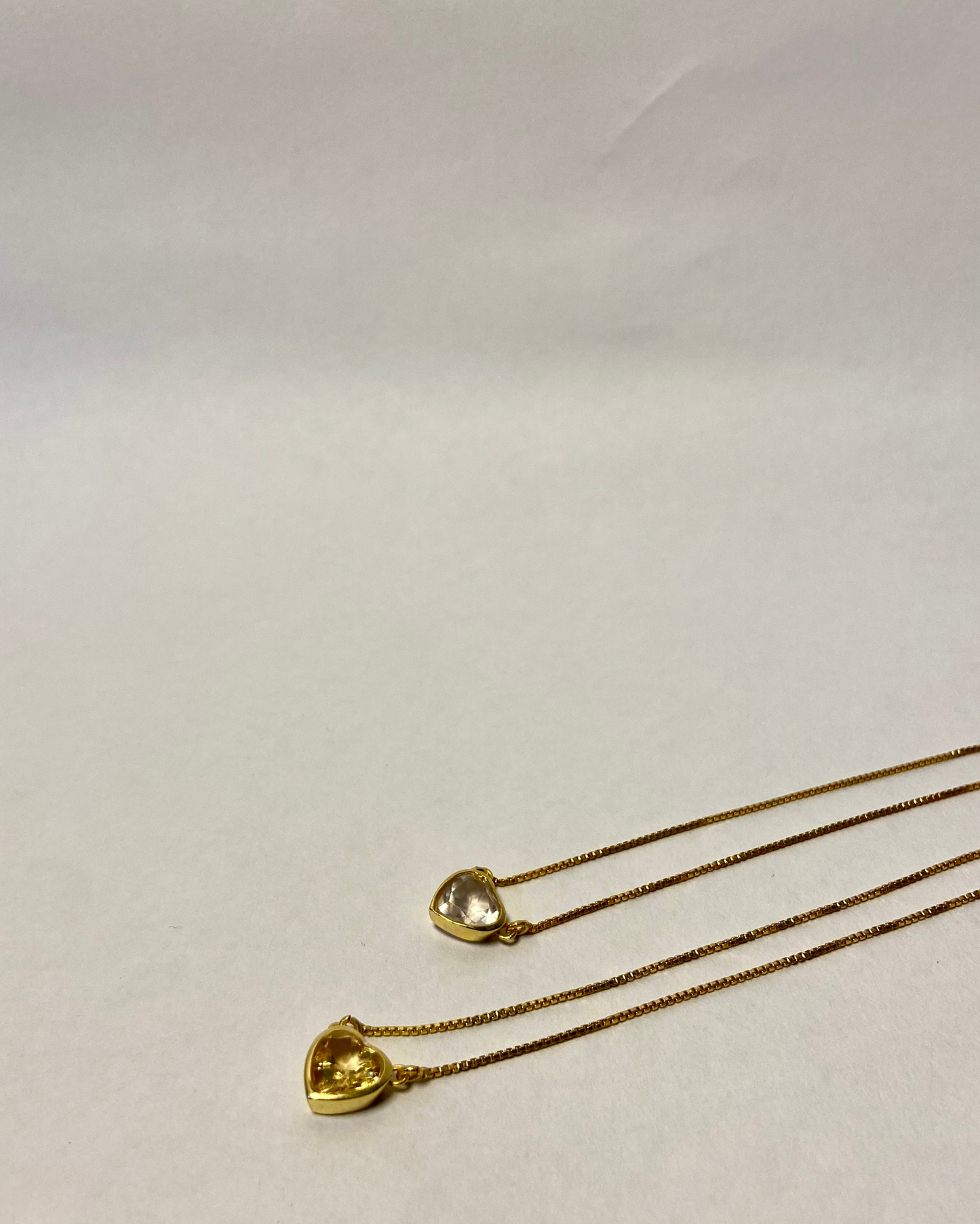 Citrine Golden Glow Heart Necklace