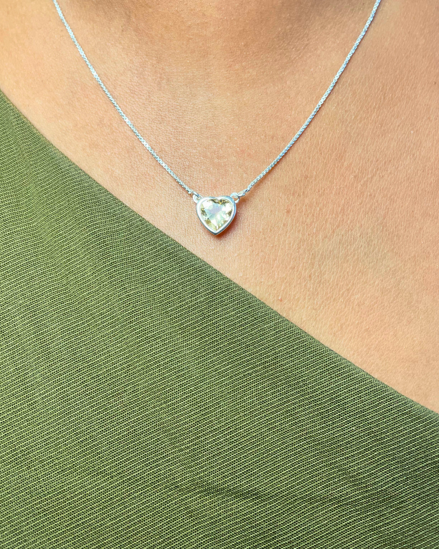 Citrine Golden Glow Heart Necklace