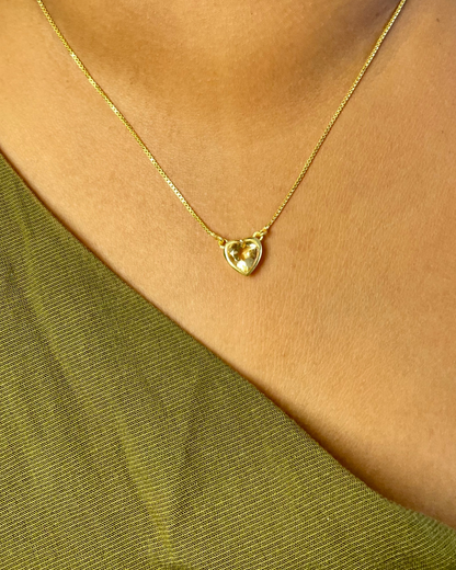 Citrine Golden Glow Heart Necklace
