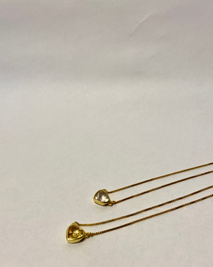 Citrine Golden Glow Heart Necklace