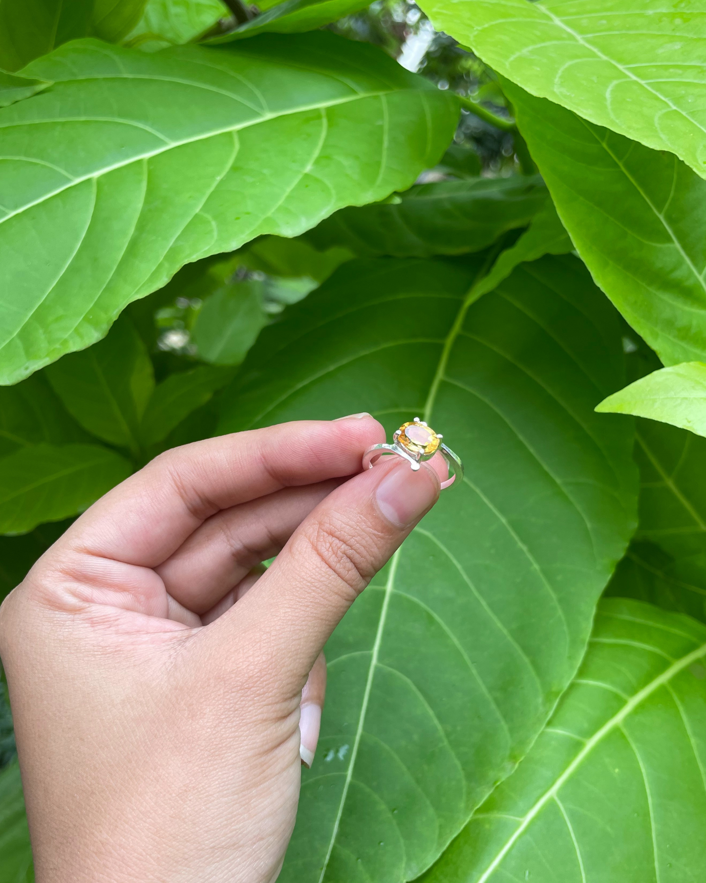 Citrine One Light Ring
