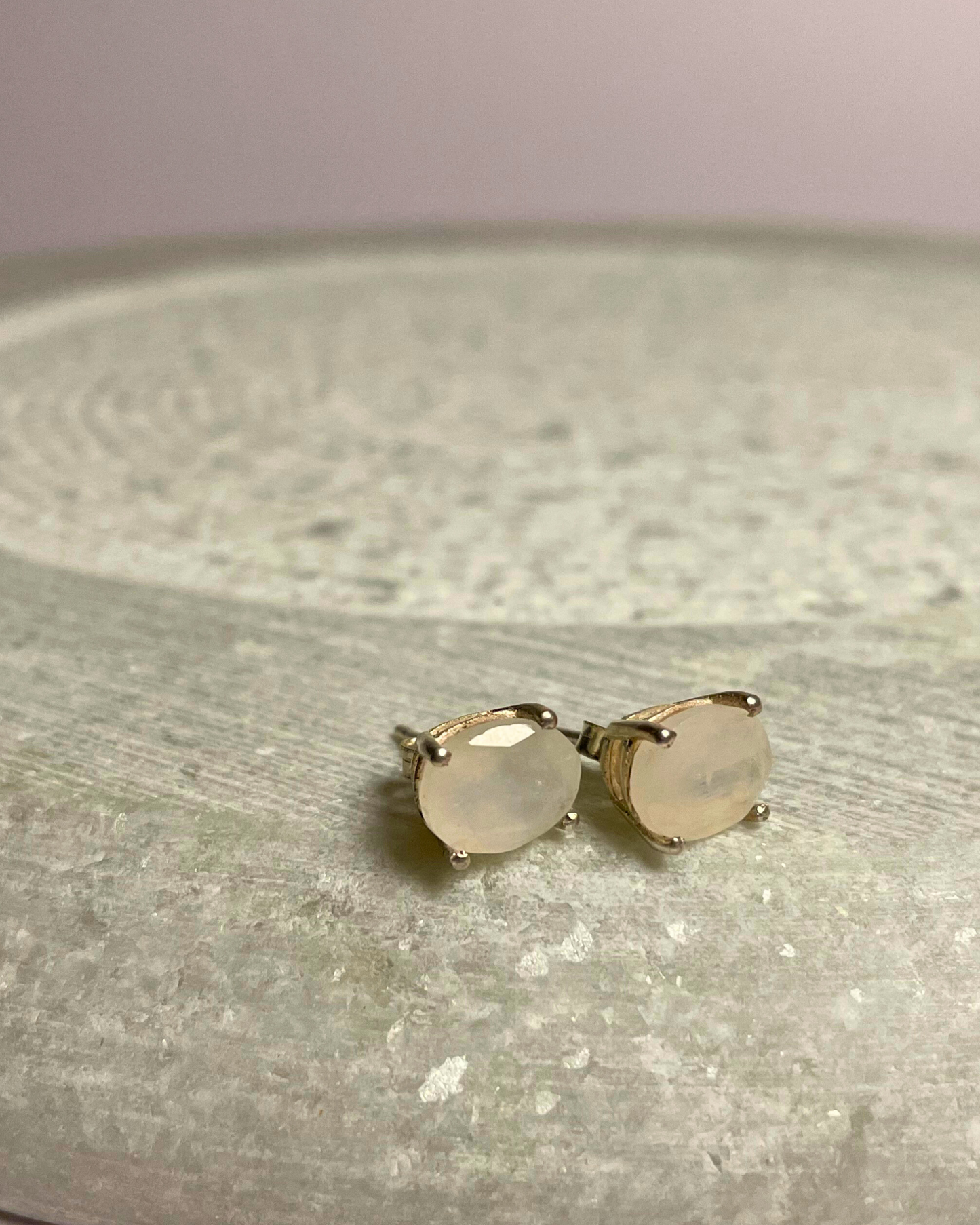 Moonstone Haze Studs