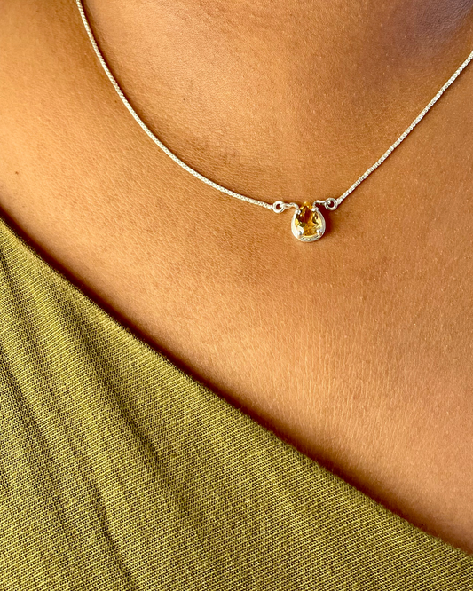 Citrine Ray of You Oval Necklace