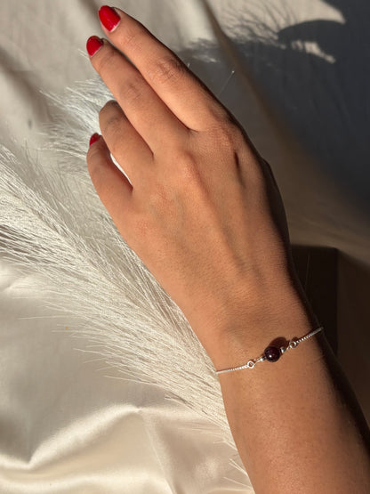 Garnet I make it happen one Stone Bracelet