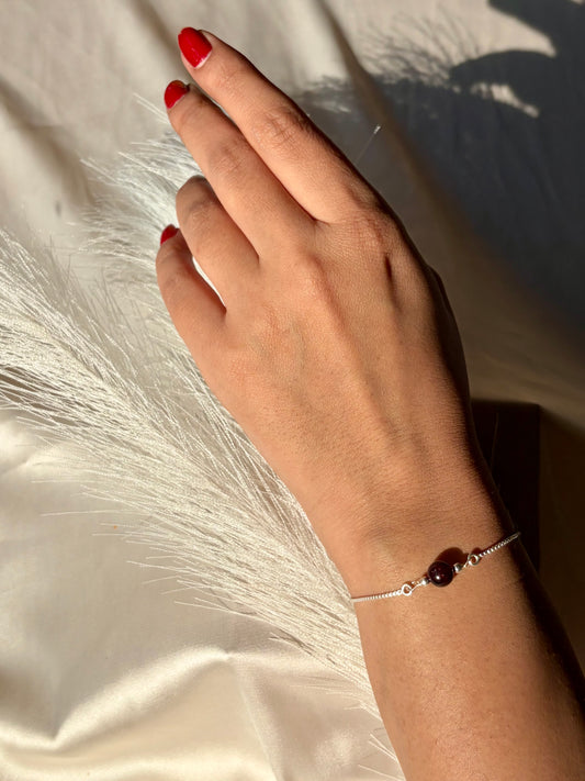 Garnet I make it happen one Stone Bracelet