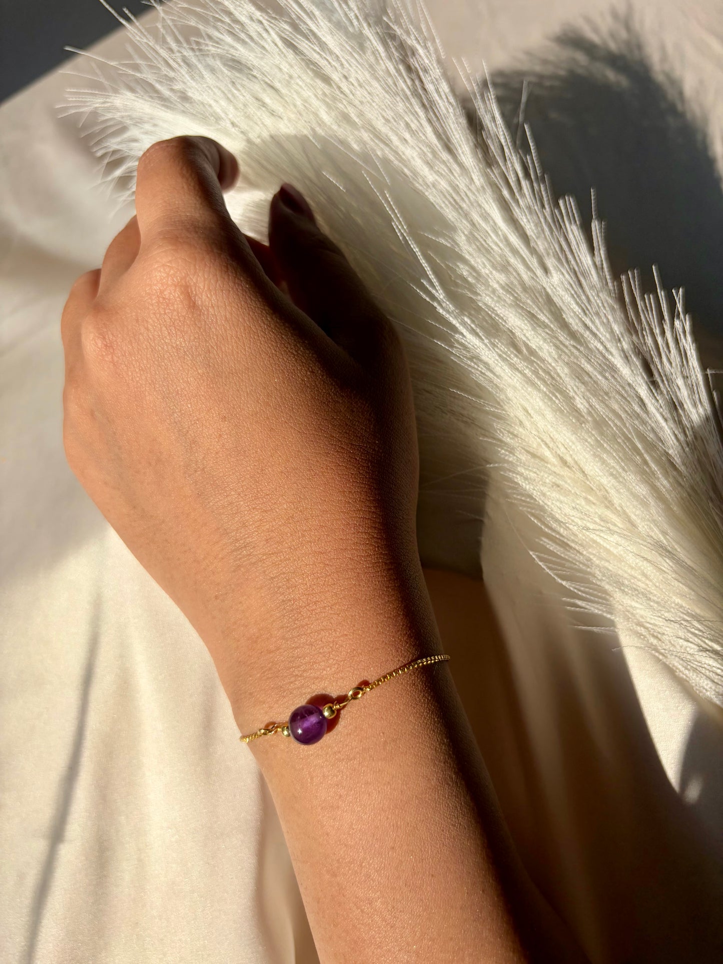 Amethyst Dew Drop Bracelet