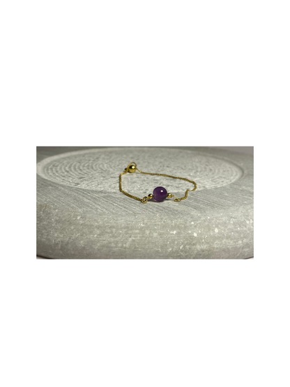 Amethyst Dew Drop Bracelet