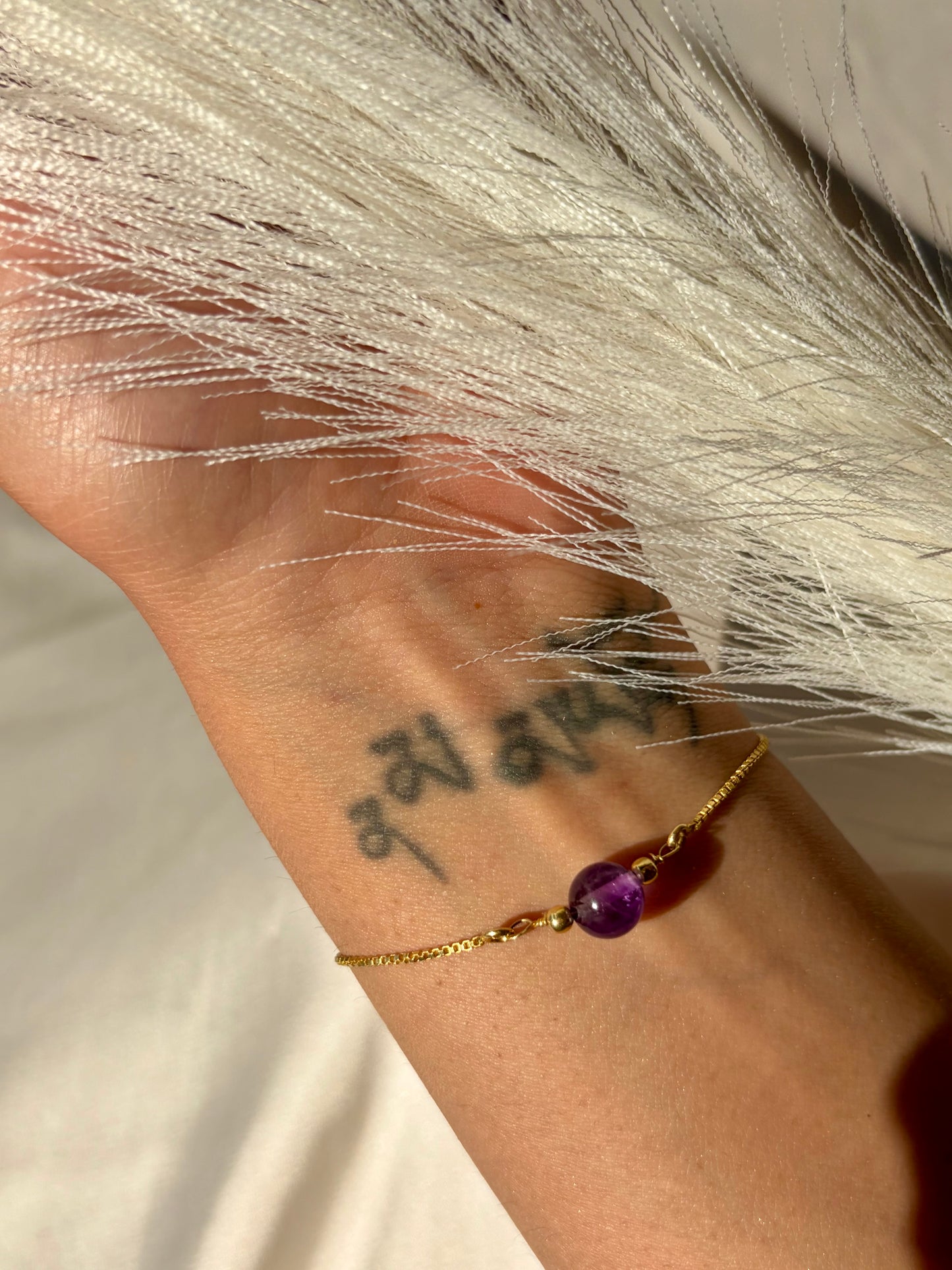 Amethyst Dew Drop Bracelet
