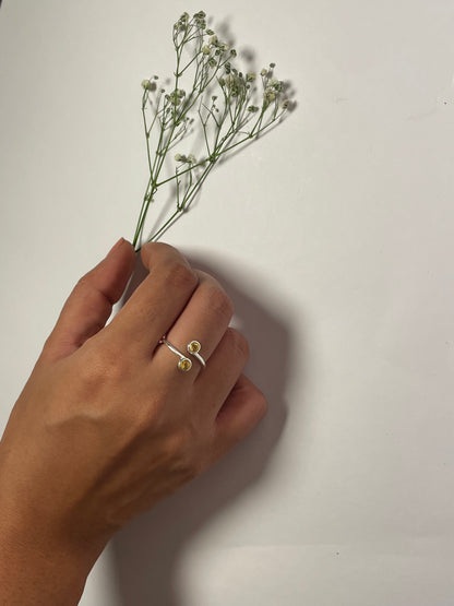 Citrine Twin Glow Ring