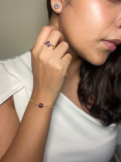 Amethyst Serenity Drop Earrings