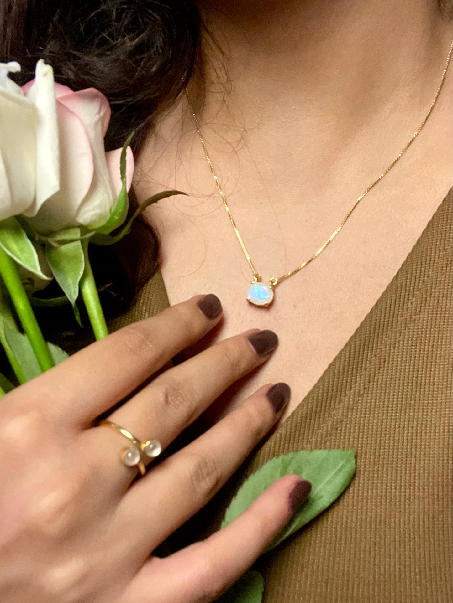 Rose Quartz Duo Ring