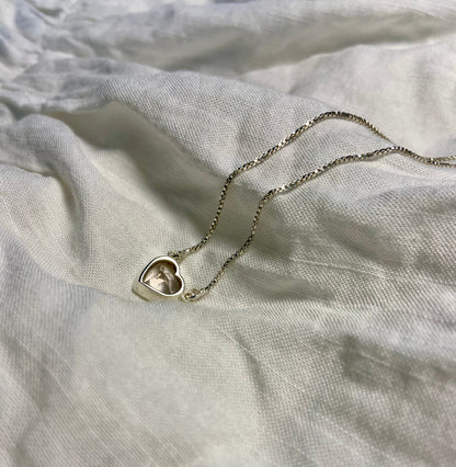 Rose Quartz Heart Neckclce