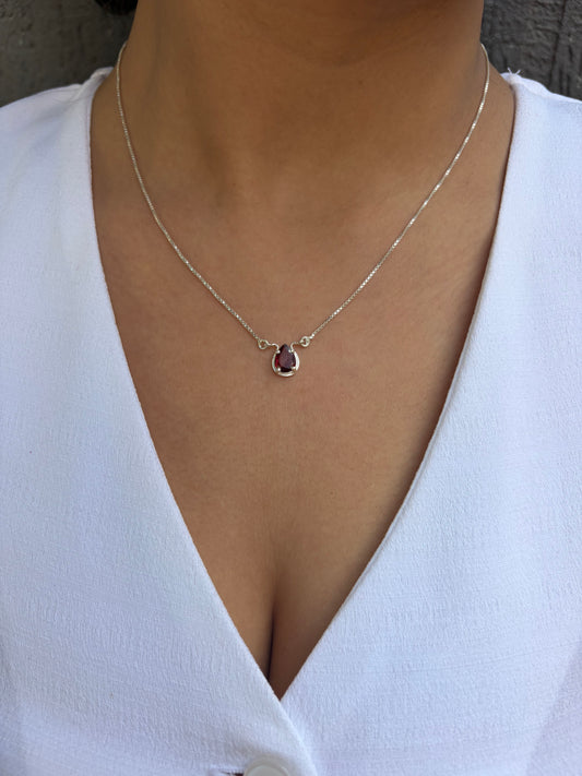 Amethyst Pause Oval Pendant