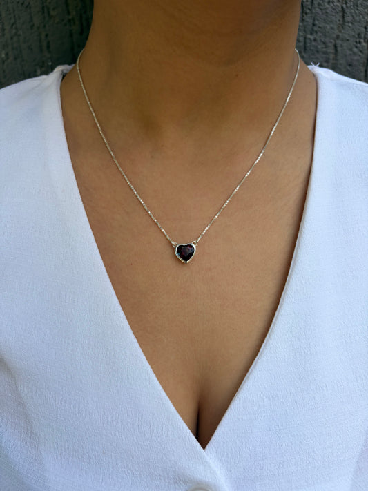 Garnet She stays Necklace