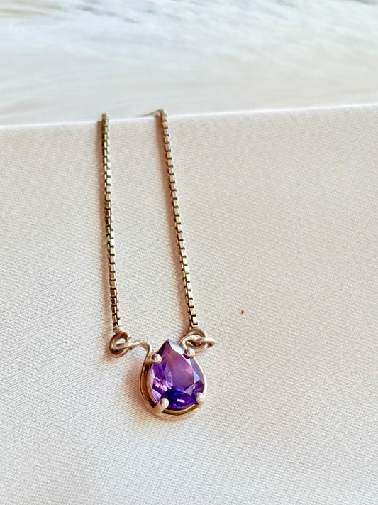 Amethyst Pause Pear Pendant
