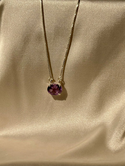 Amethyst Calm Keeper Oval Pendant