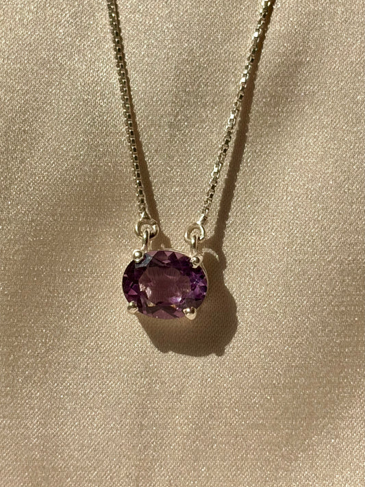 Amethyst Calm Keeper Oval Pendant