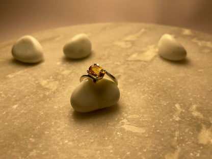 Citrine One Light Ring