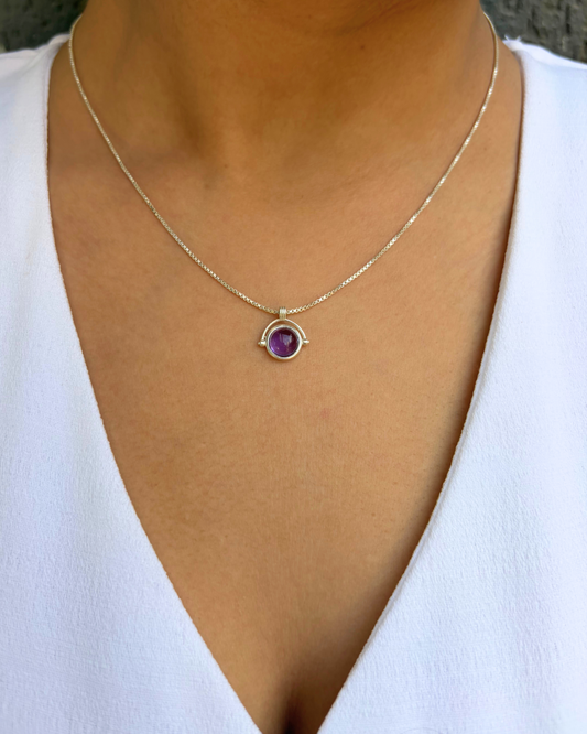 Amethyst Bliss Round Pendant