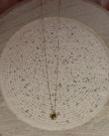 Citrine Golden Glow Round Necklace
