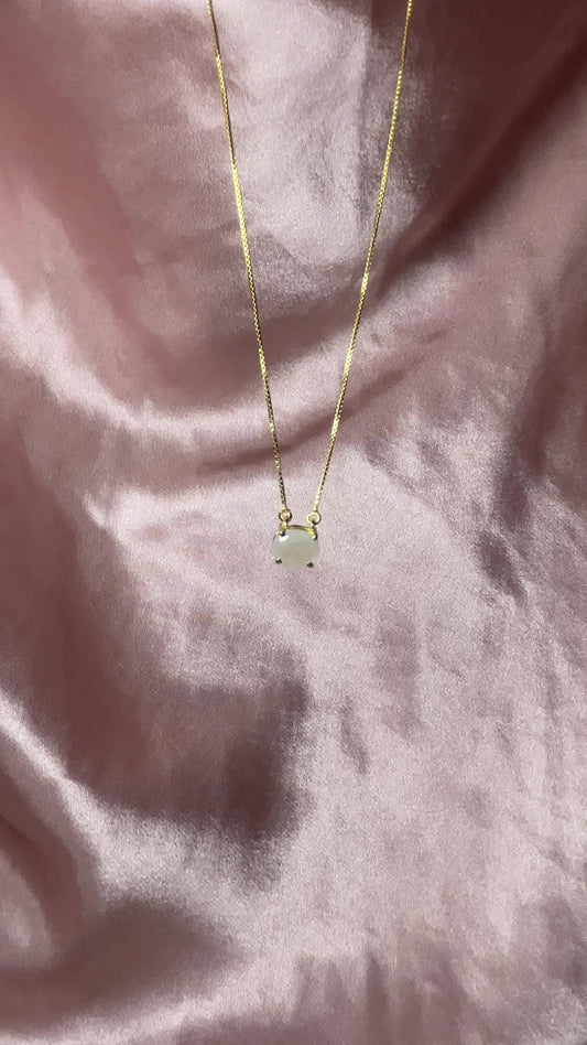 Rose Quartz Emerald Cut Necklace